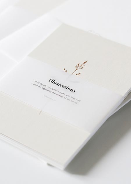 Set of 12 cards - botanic